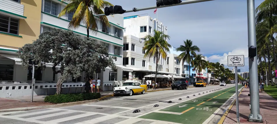 Ocean Drive, South Beach; area view, not a hotel photograph